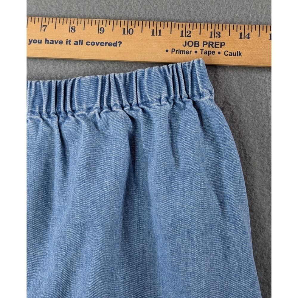 Vintage Orvis Womens 6 Denim Maxi Skirt Long Blue 100% Cotton 90s Y2K Paneled - Picture 7 of 11